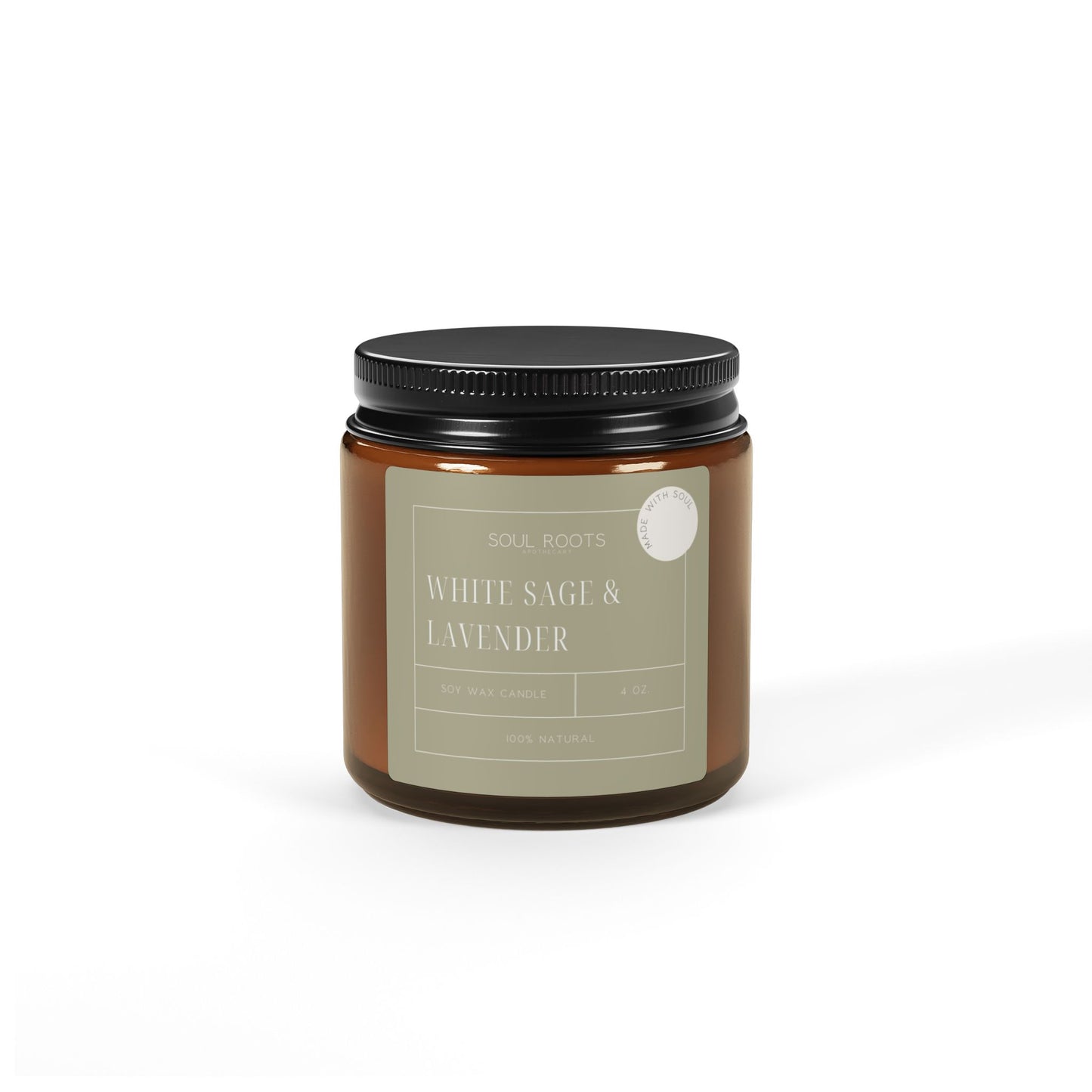 White Sage & Lavender Scented Soy Candle