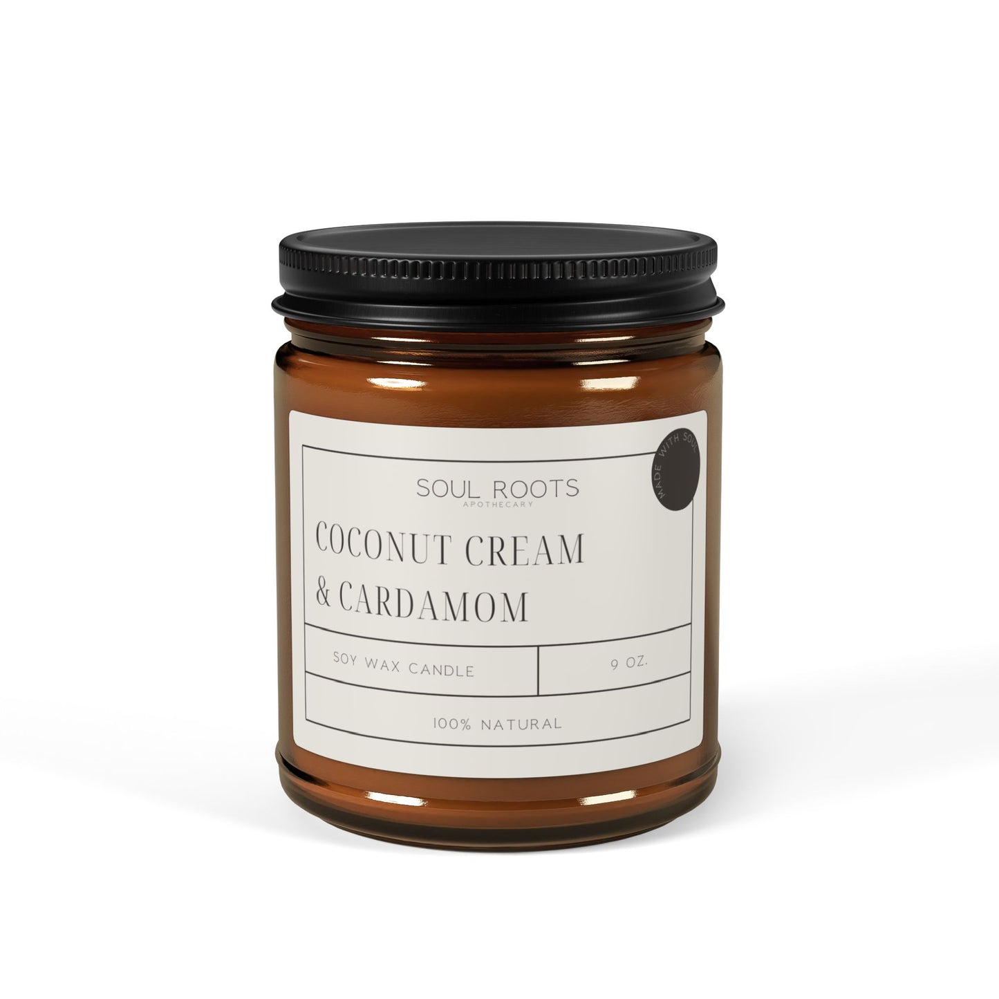 Coconut Cream + Cardamom Scented Soy Candle