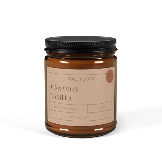 Cinnamon Vanilla Scented Soy Candle